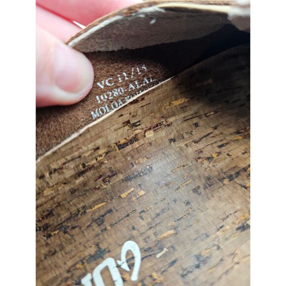 Men's Olukai Moloa Kohana Brown Suede Loafers Casual Slip On Drop in Heel Sz 9 - Picture 5 of 7